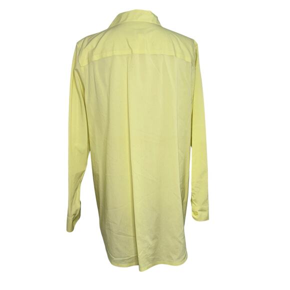 Chico’s Button Up Tunic Sunshine Yellow Sz L (Chico Sz 2) - Picture 5 of 9